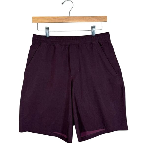 Lululemon Men’s Shorts Wine Color Recycled Polyester Medium Athletic Running M - Picture 2 of 7